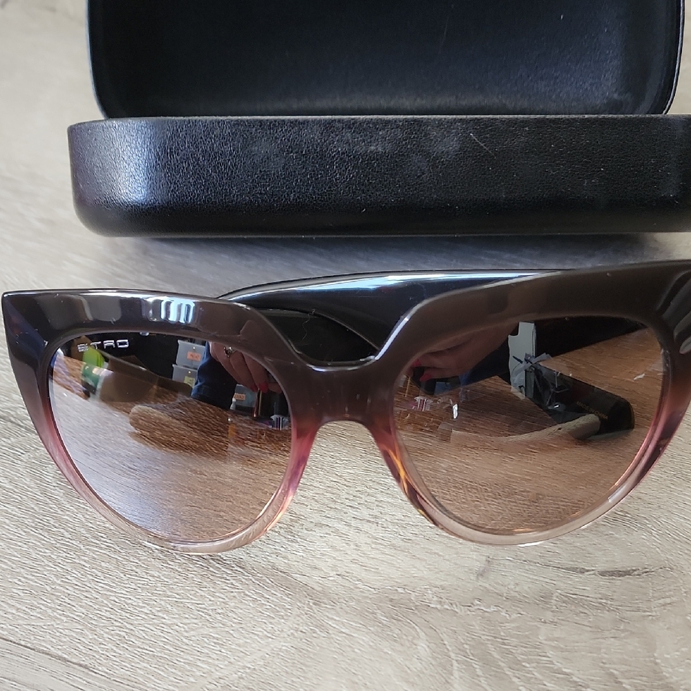 Etro Brown to Pink Gradient Cat-Eye Sunglasses